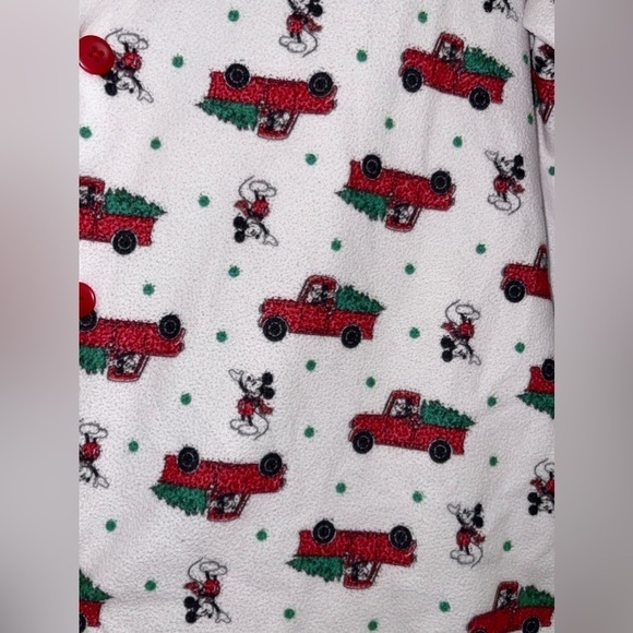 Disney Mickey Mouse Red Truck Christmas Tree Flannel Holiday 2 Piece Medium - Picture 11 of 11